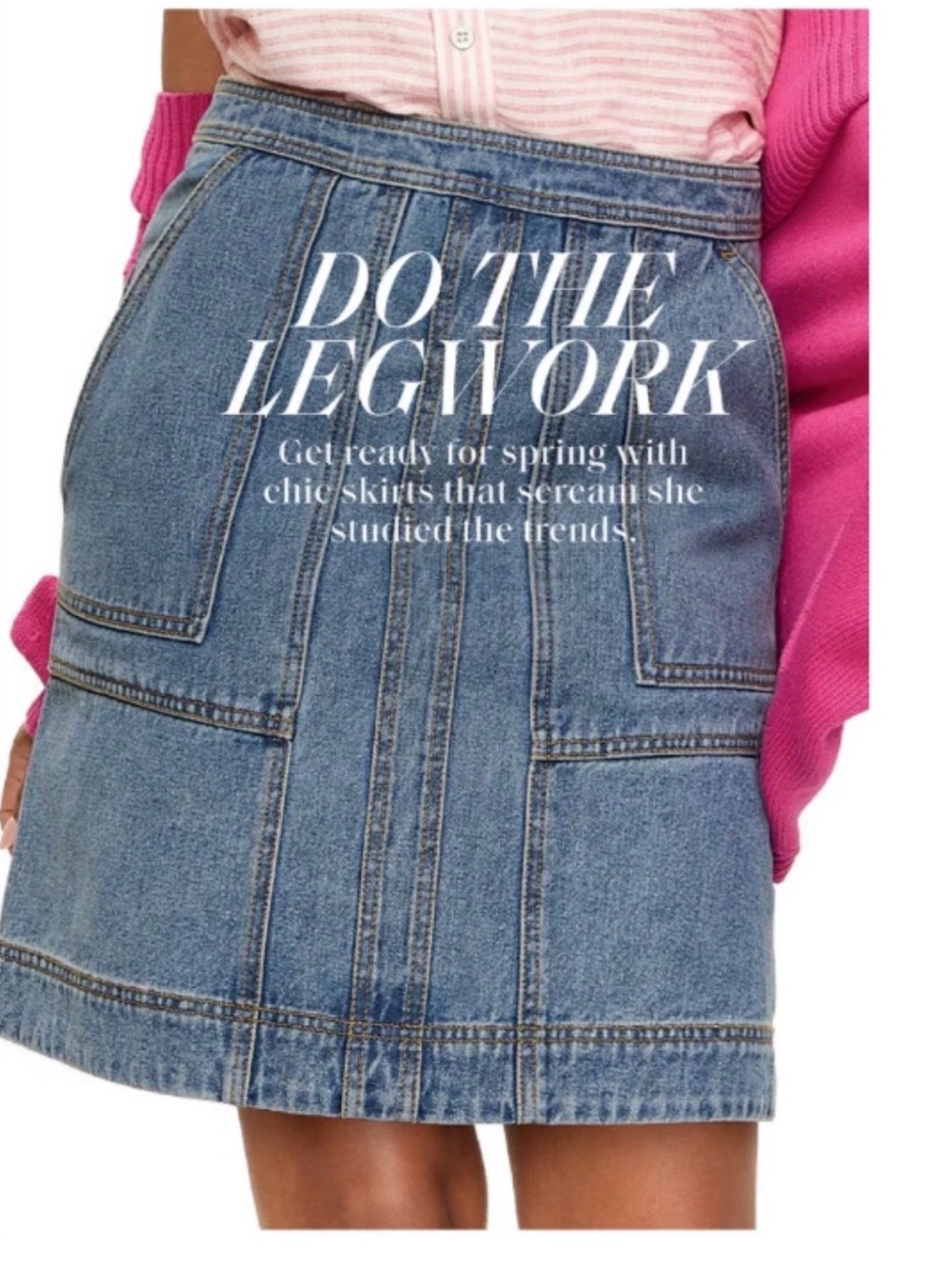 Cabi Speedway Skirt #6571 Denim Blue Size 4